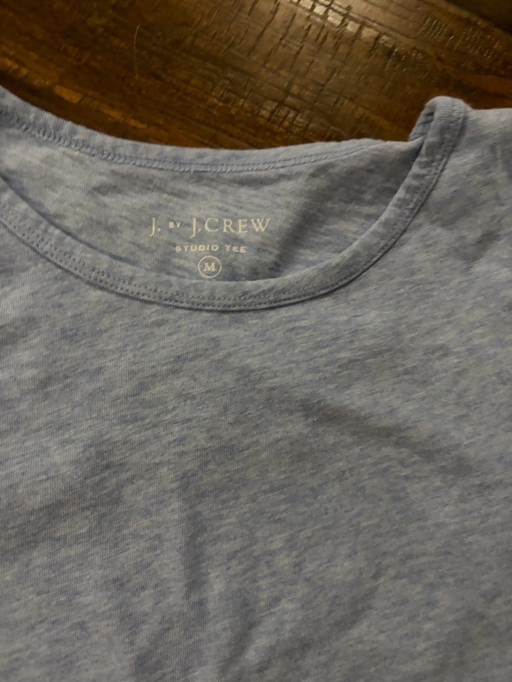 J. Crew Heathered Light Blue Studio Tee - Picture 3 of 3